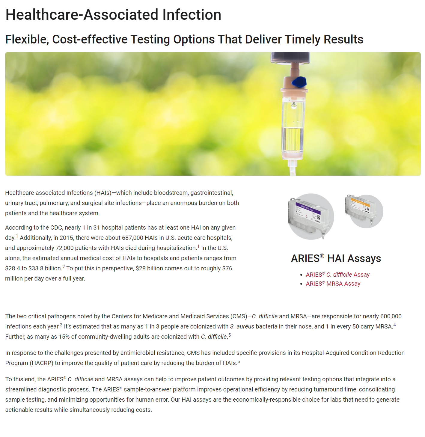 HEALTHCARE ASSOCIATED INFECTION